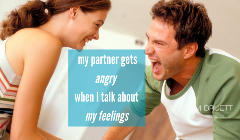 my partner gets angry when I talk about my feelings- couples counseling california colorado